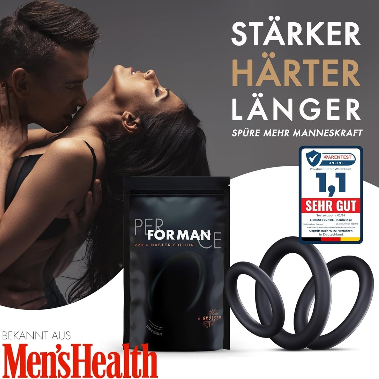 Penisring Set - für längere und härtere Errektionen