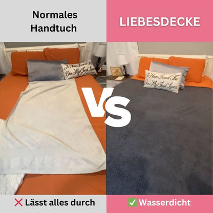 Liebesdecke™ - Die Wasserdichte Kuscheldecke + Gratis Liebeskissen